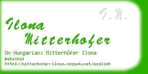 ilona mitterhofer business card