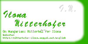 ilona mitterhofer business card